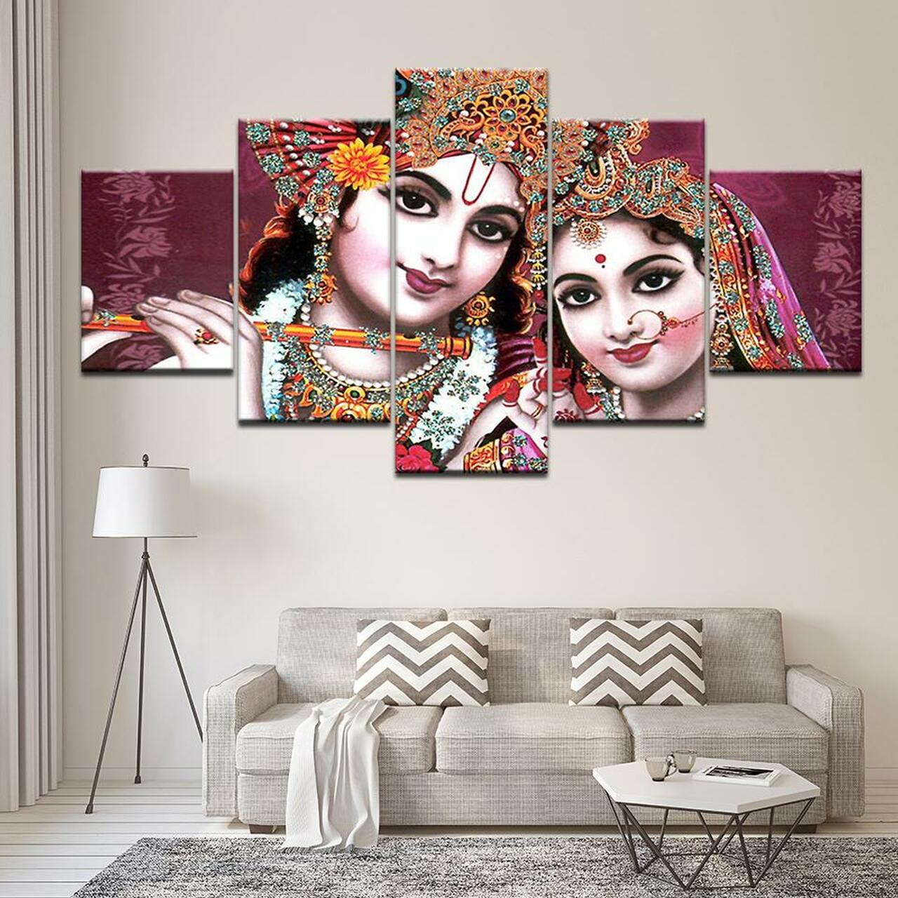 Krishna Radhe Canvas Wall Art