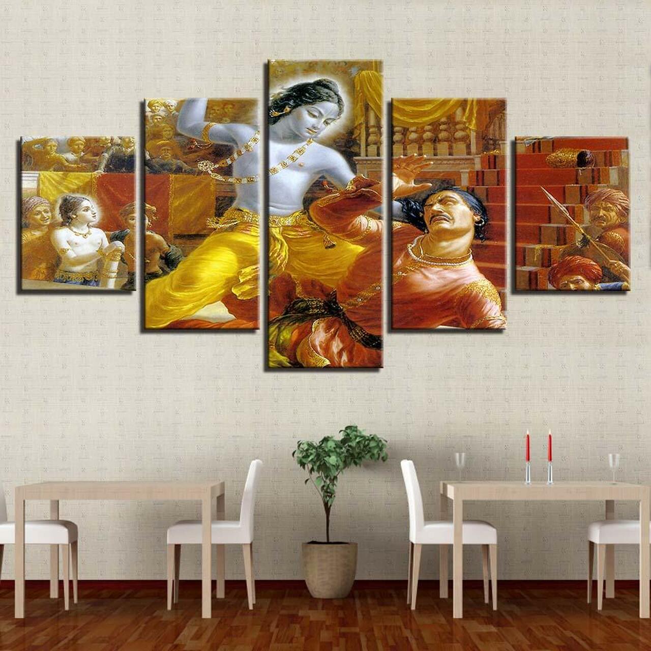 Krishna Rage Canvas Wall Art
