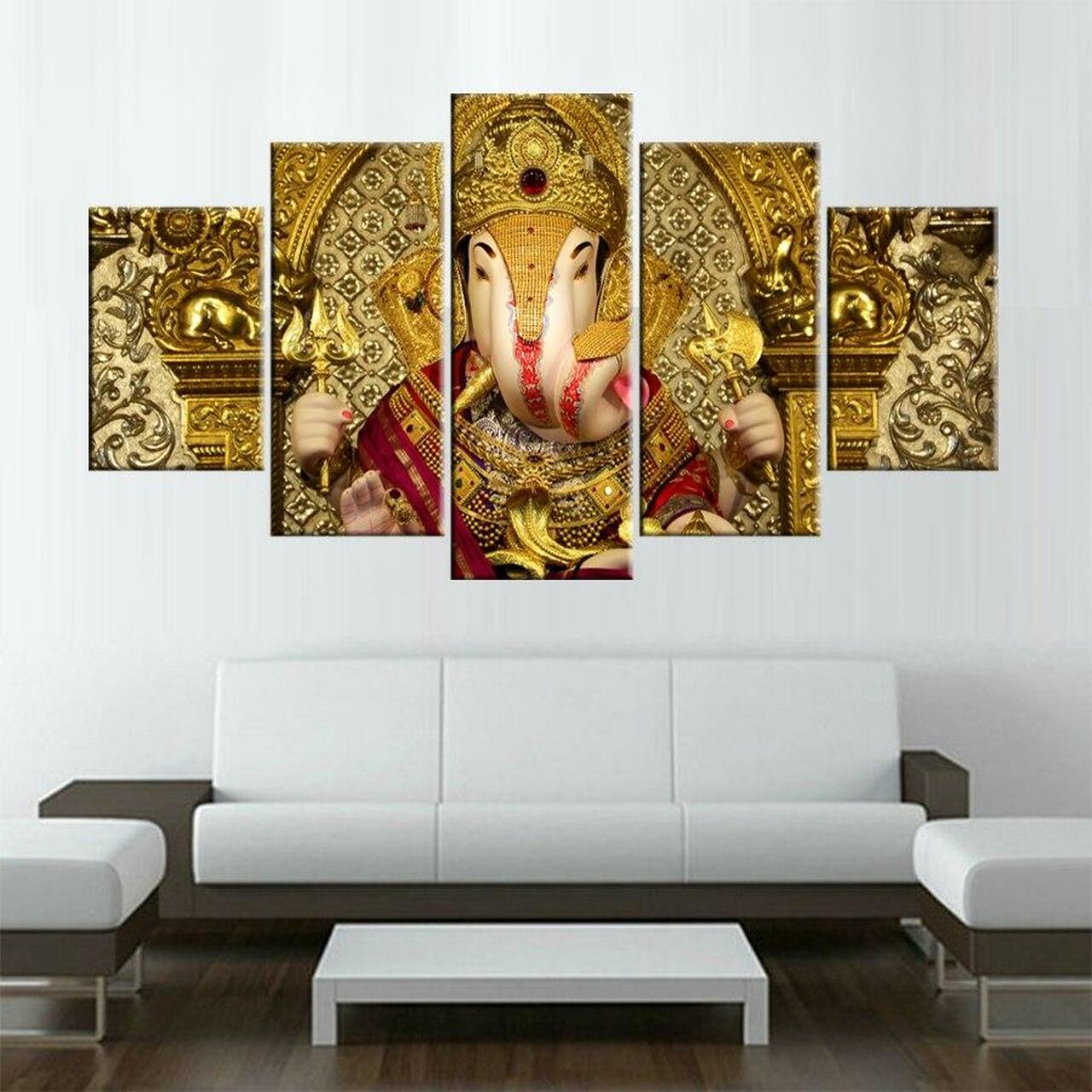 Lalbaugcha Raja Ganesha Canvas Wall Art