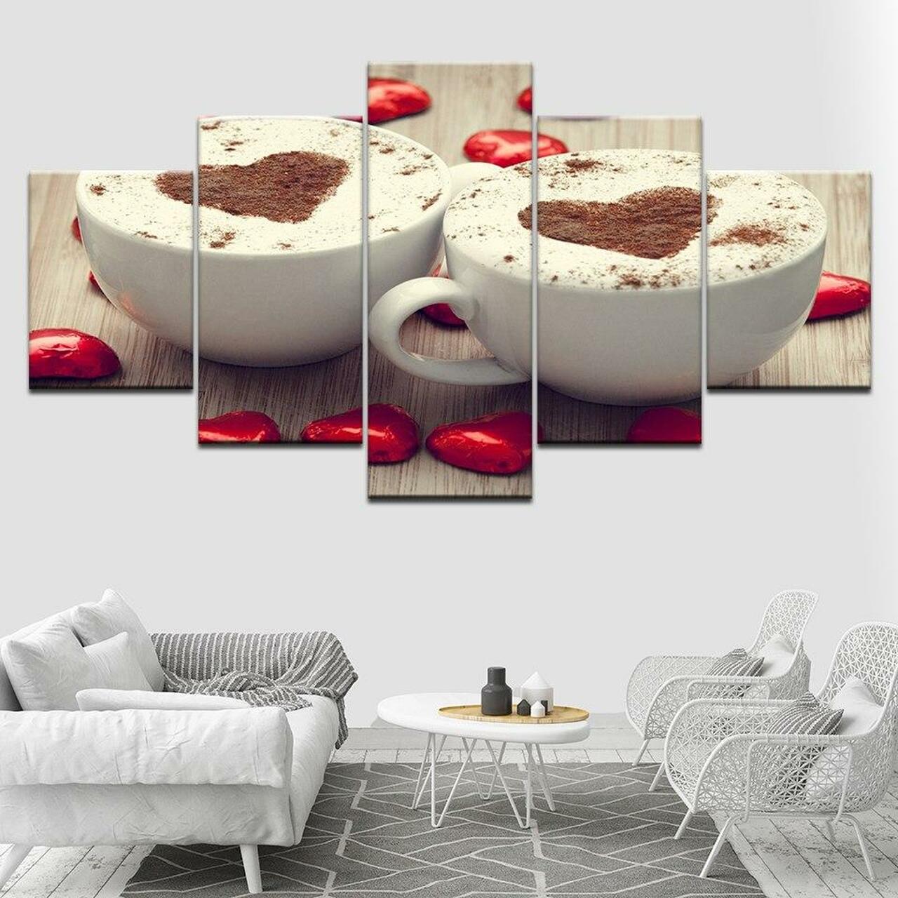 Latte Coffee Canvas Wall Art