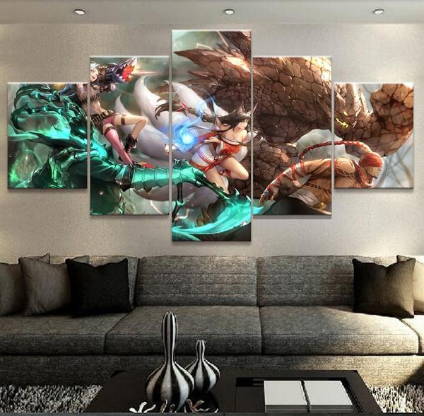 League Of Legends Full Squad Canvas Wall Art