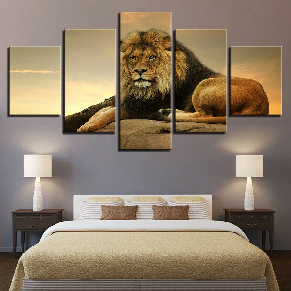 Lion The King Of Beasts Jungle Canvas Wall Art