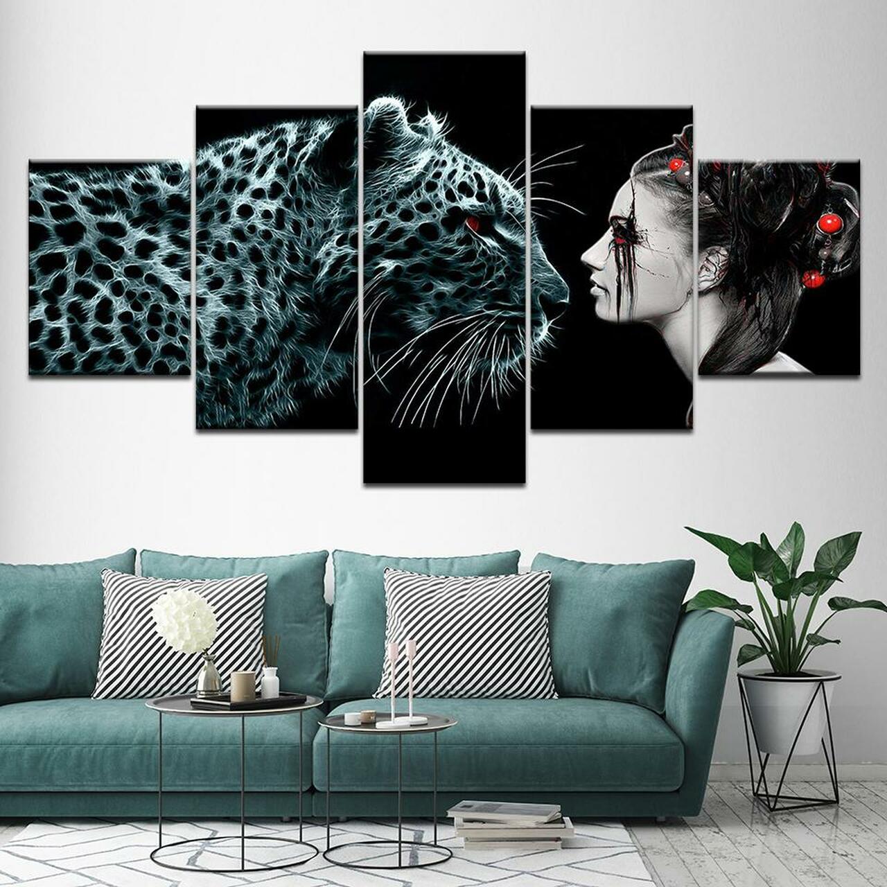 Look In The Eye Of The Leopard Canvas Wall Art