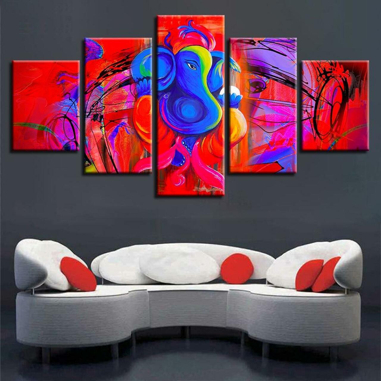 Lord Ganesha Art Canvas Wall Art