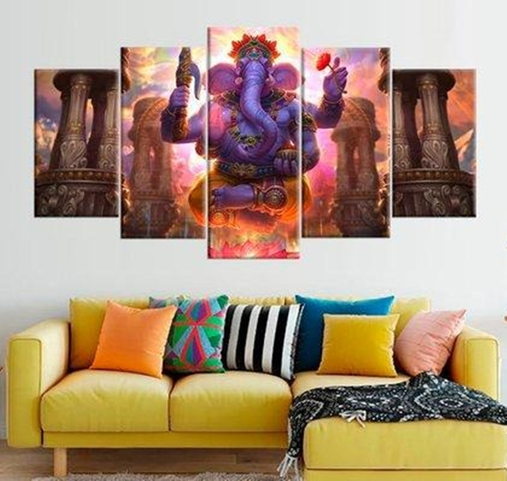 Lord Ganesha The God Of Success Canvas Wall Art