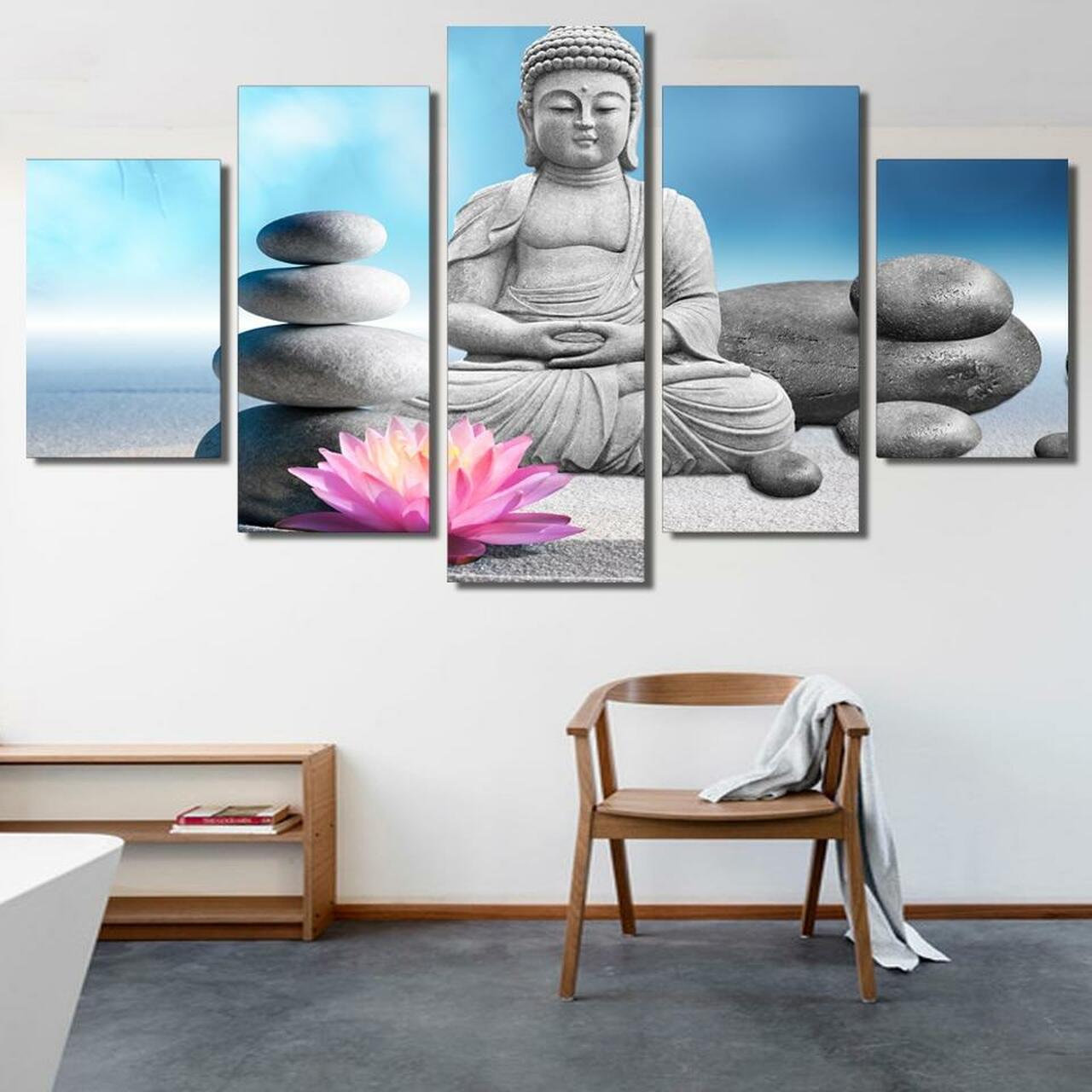 Lotus Buddha Canvas Wall Art