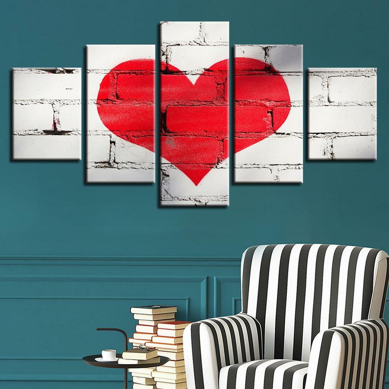 Love On The Wall Canvas Wall Art