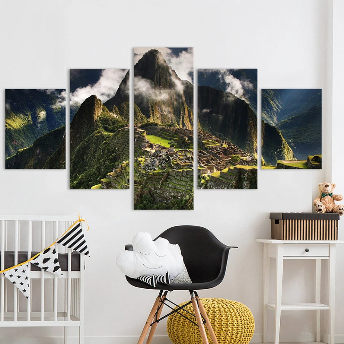 Machu Picchu Peru Mountain City Canvas Wall Art