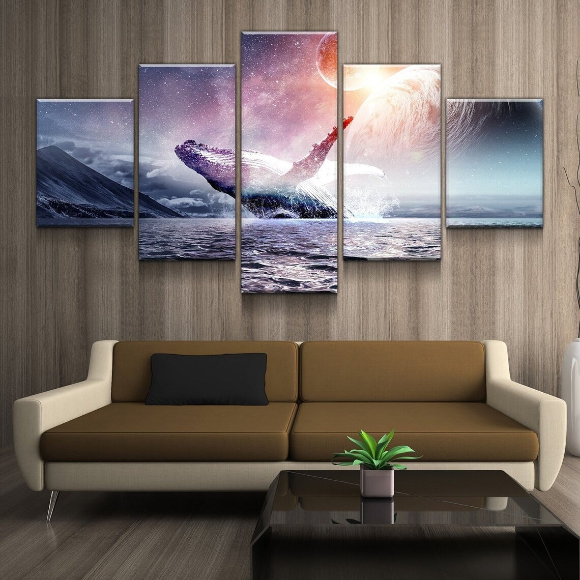 Majestic Splash Fish Jumping Canvas Wall Art