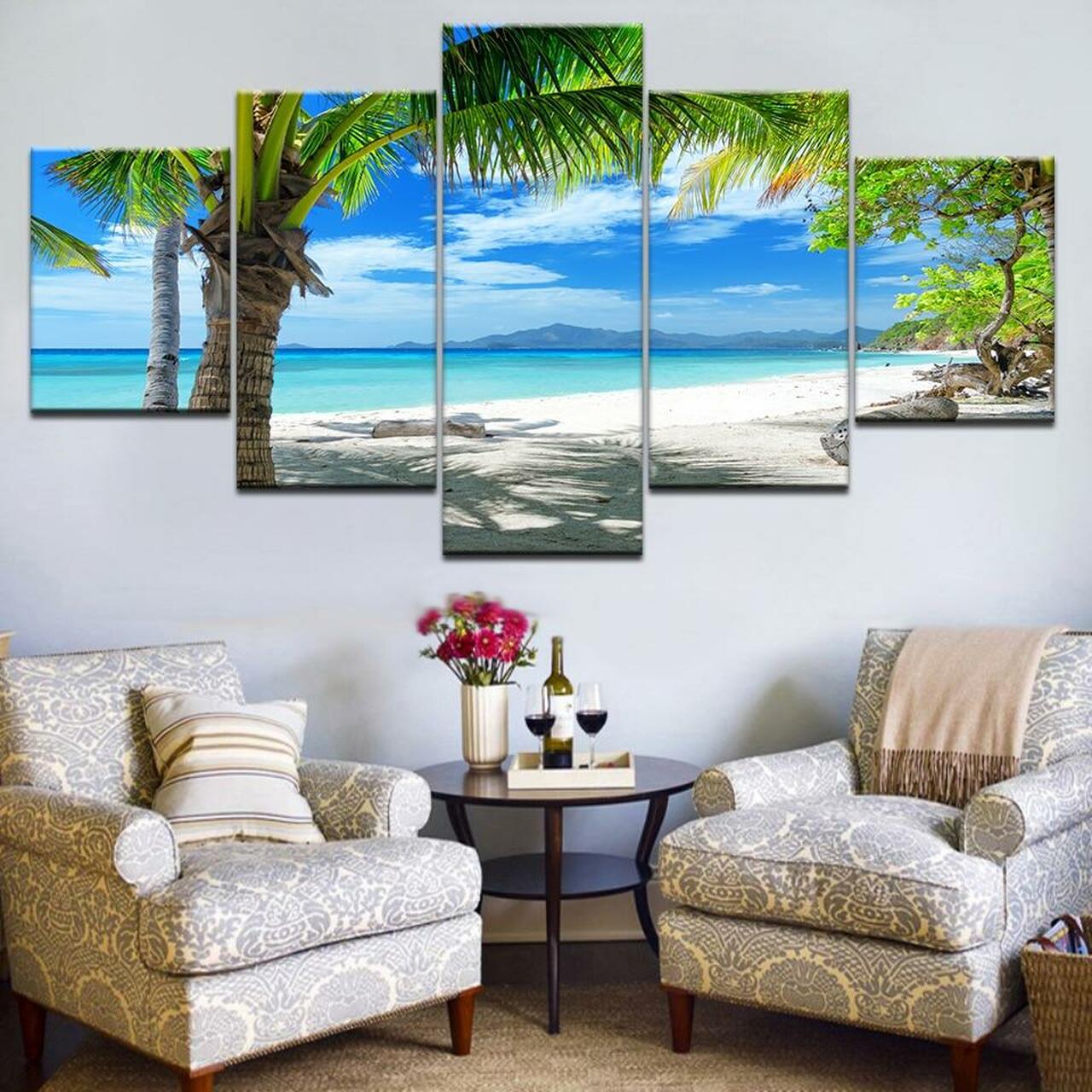 Maldives Beach Canvas Wall Art