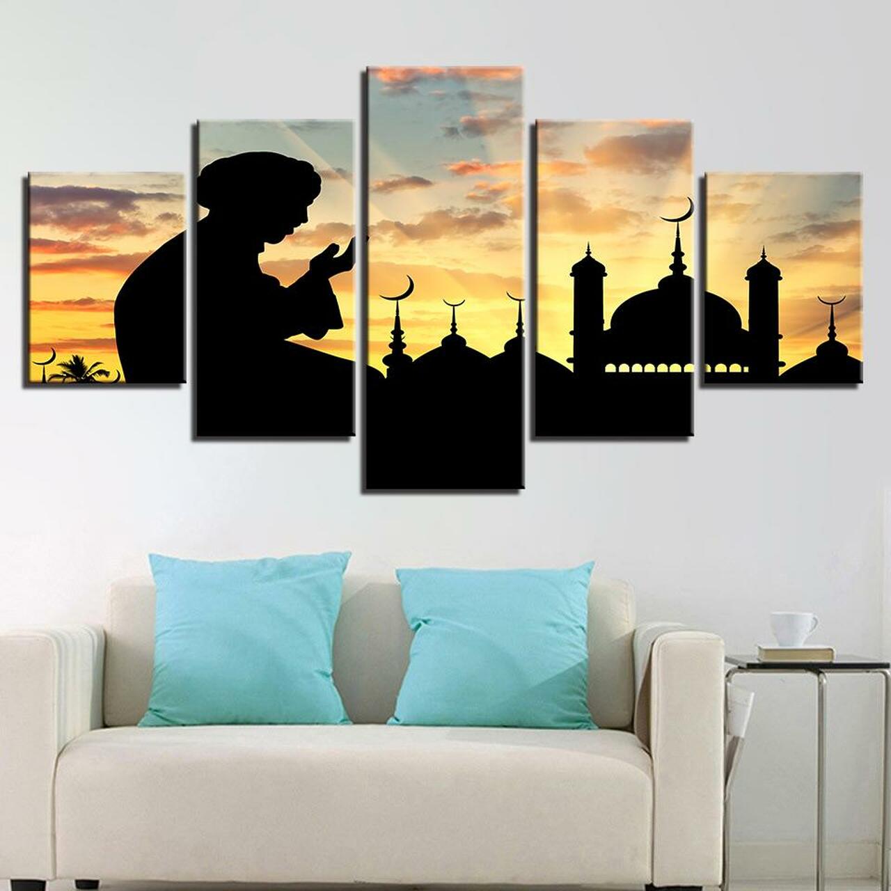 Man In Namaz Canvas Wall Art