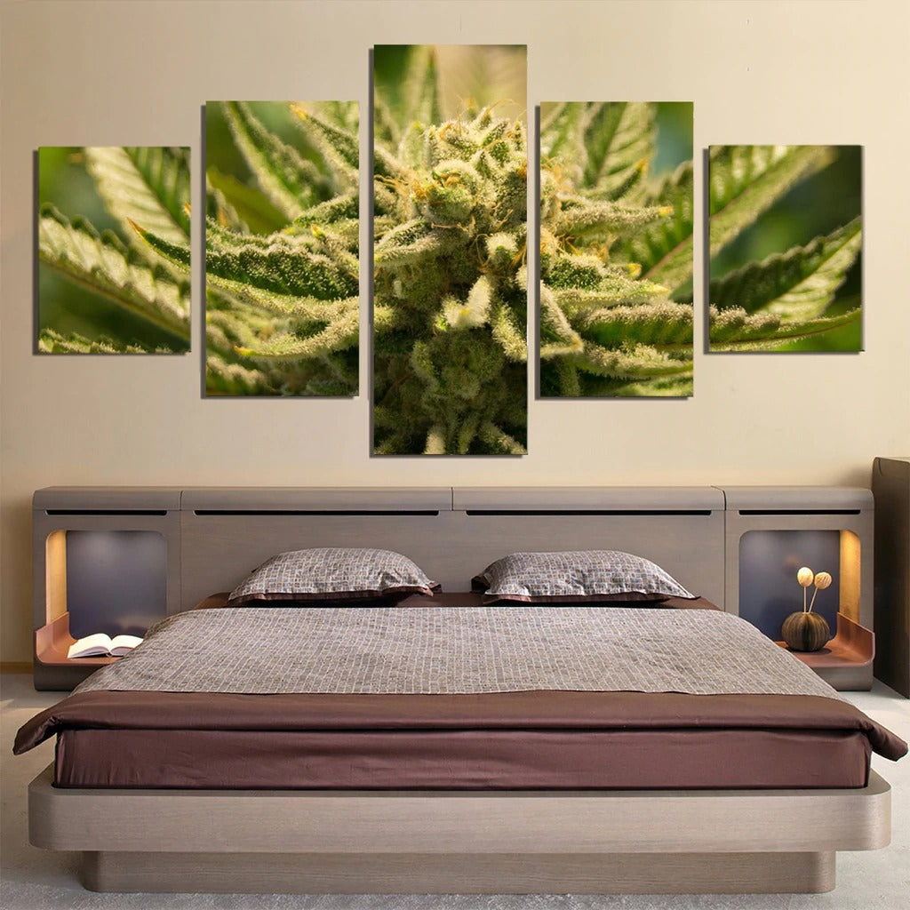 Marijuana Cannabis 420 5 Piece Canvas Wall Art Marijuana Cannabis 420 5 Piece Canvas Wall Art