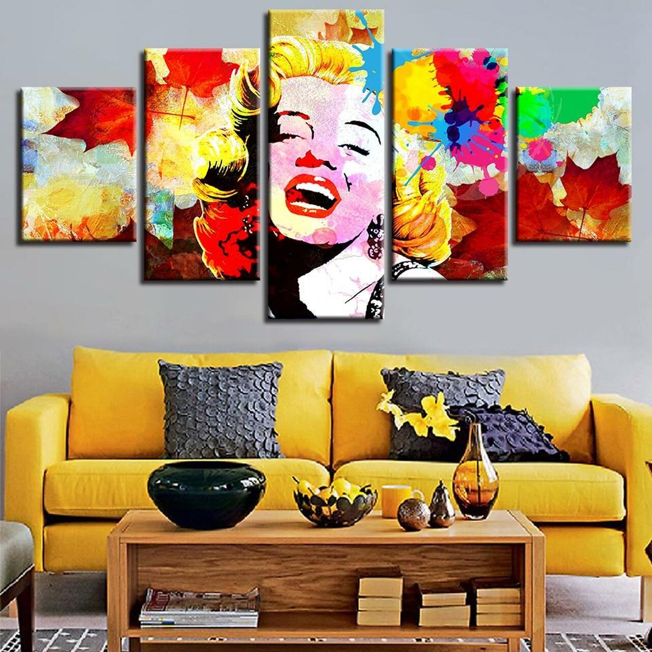Marilyn In Colors Canvas Wall Art