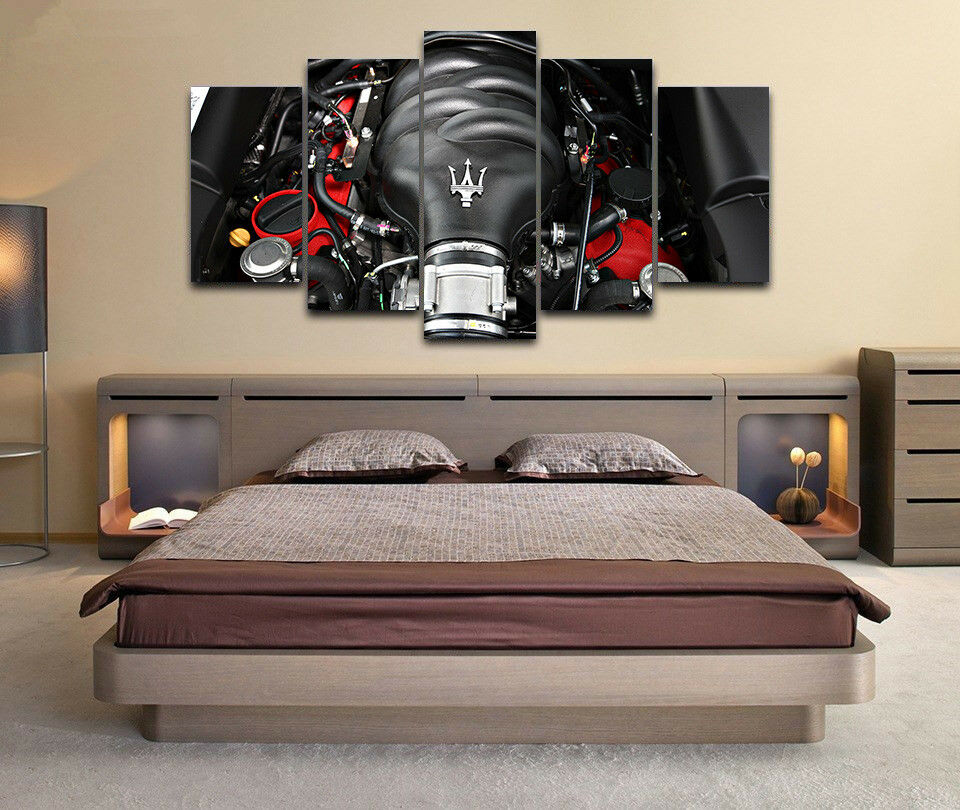 Maserati Granturismo Car Engine Canvas Wall Art