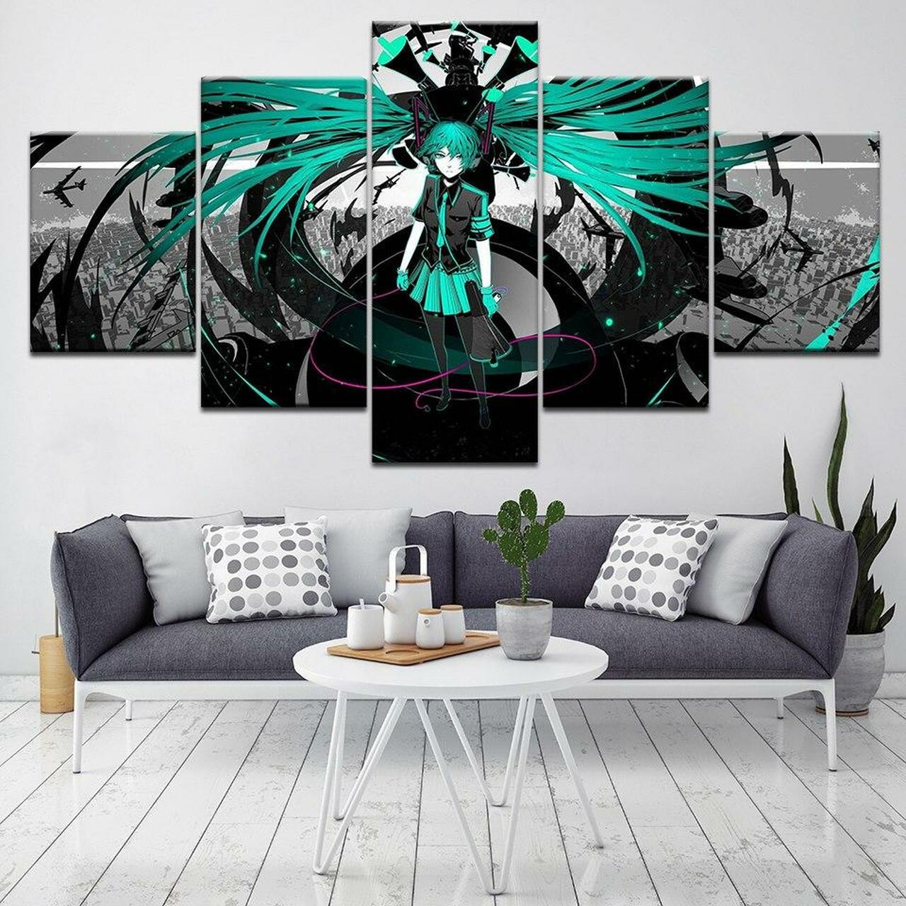 Miku Hatsune Anime Canvas Wall Art