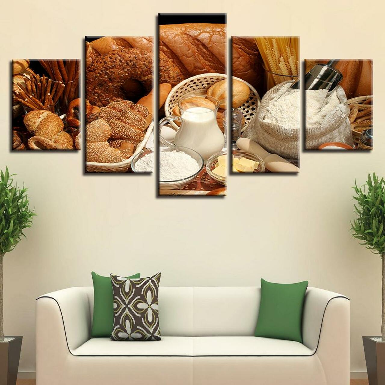 Milk And Bread Canvas Wall Art