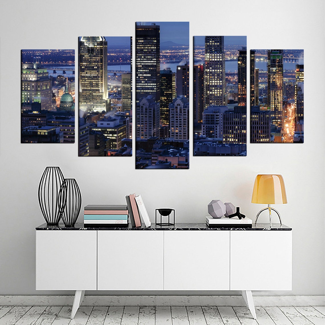 Montreal Downtown City Canvas Wall Art