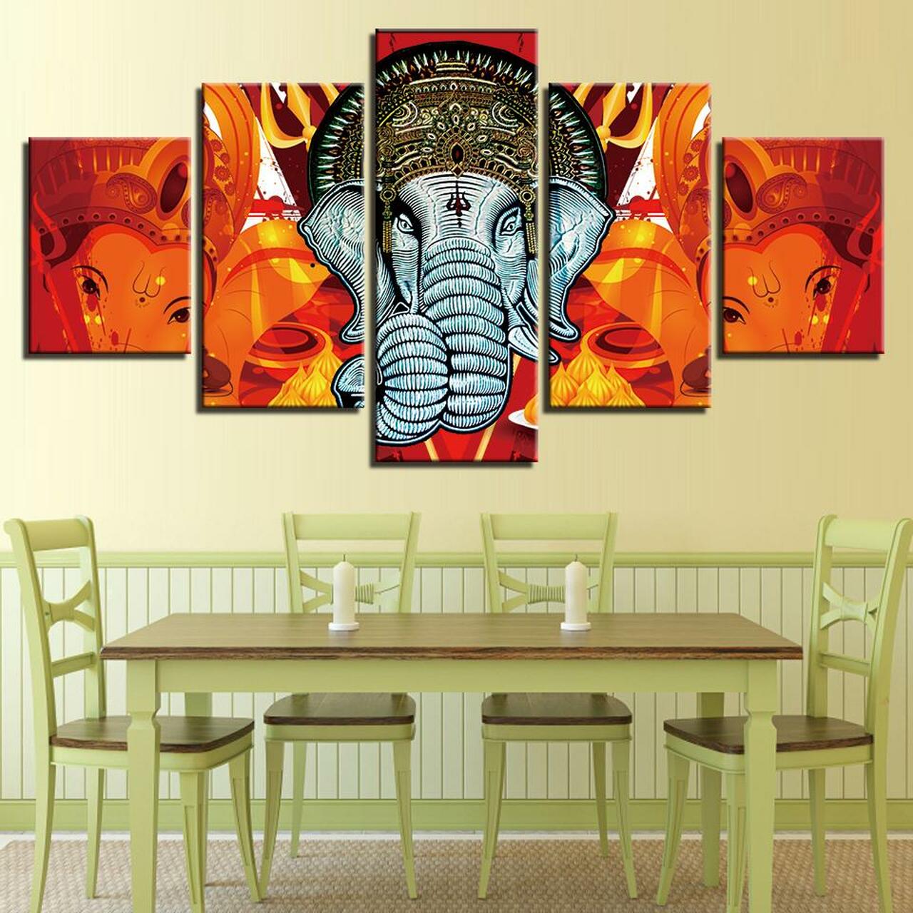 Moods Of Ganesha Canvas Wall Art