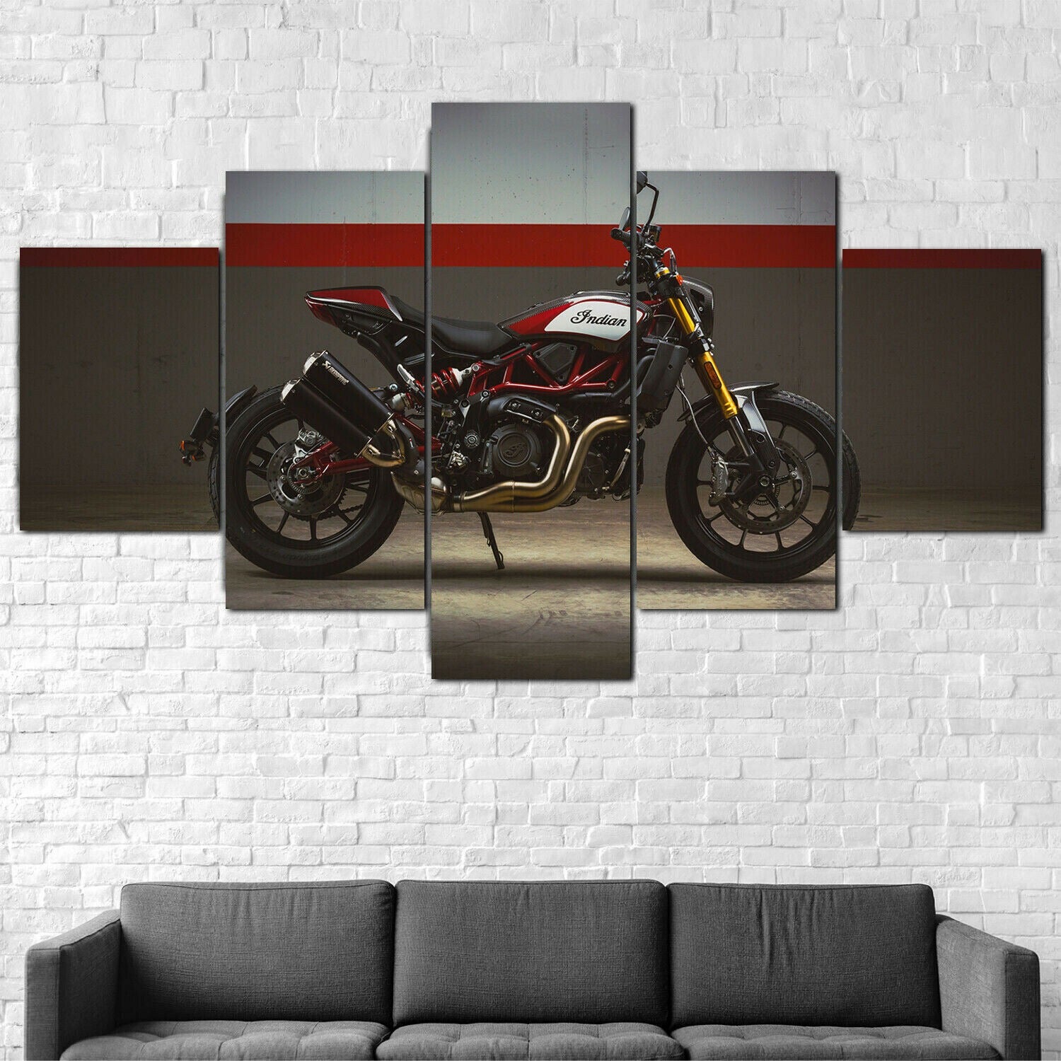Motorcycle Biker Canvas Wall Art