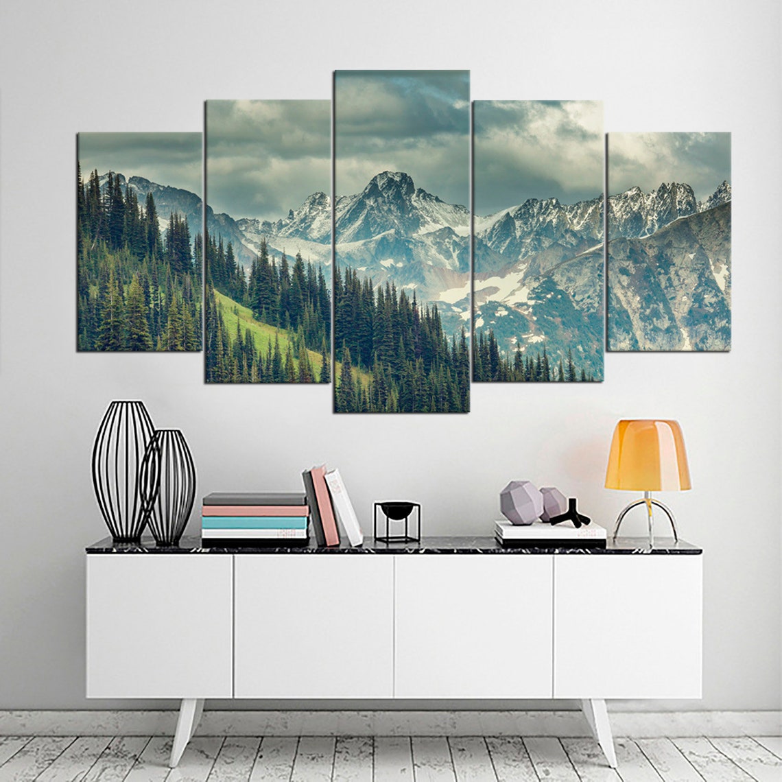 Mountain Forest Oregon Washington Canvas Wall Art