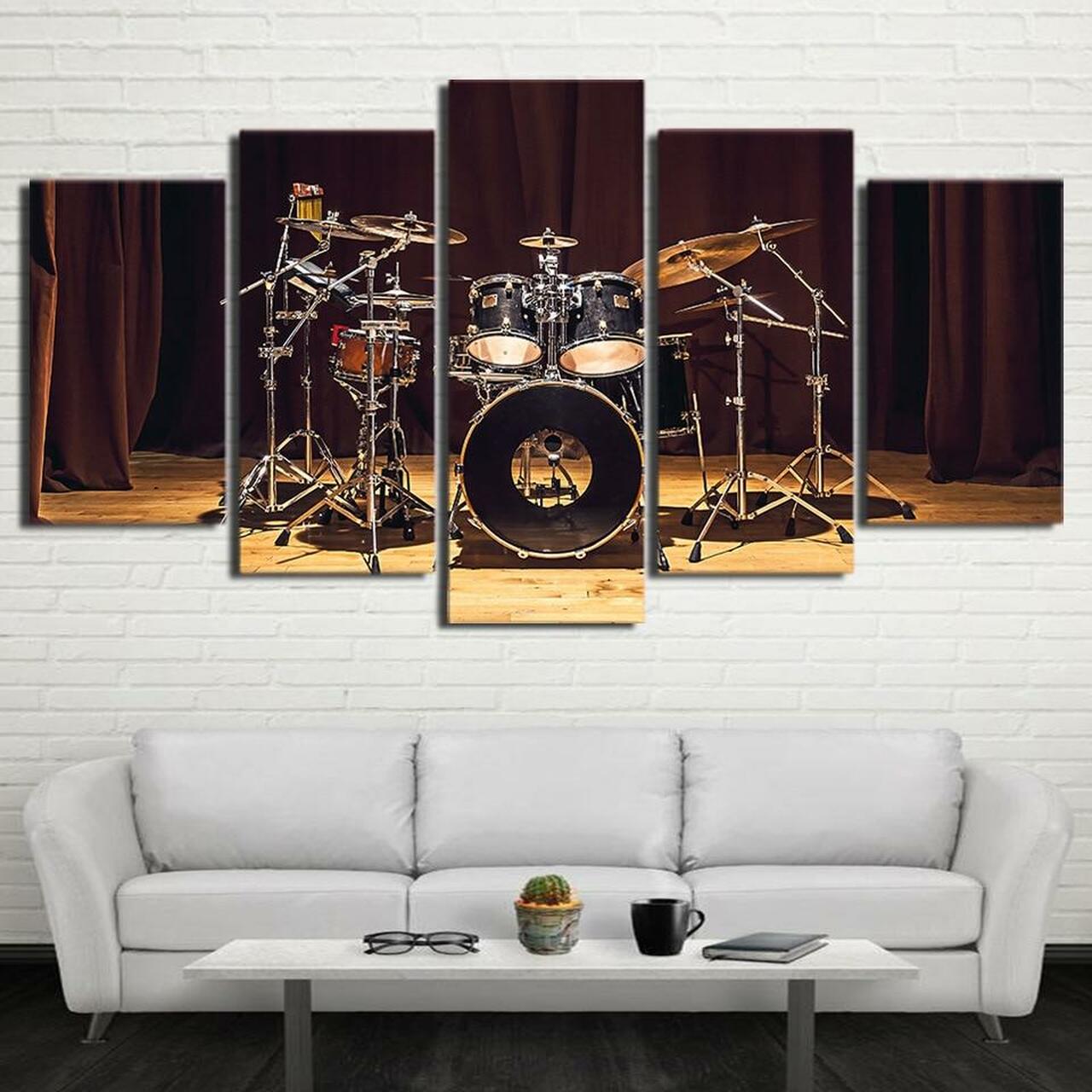 Musical Drums Set Canvas Wall Art