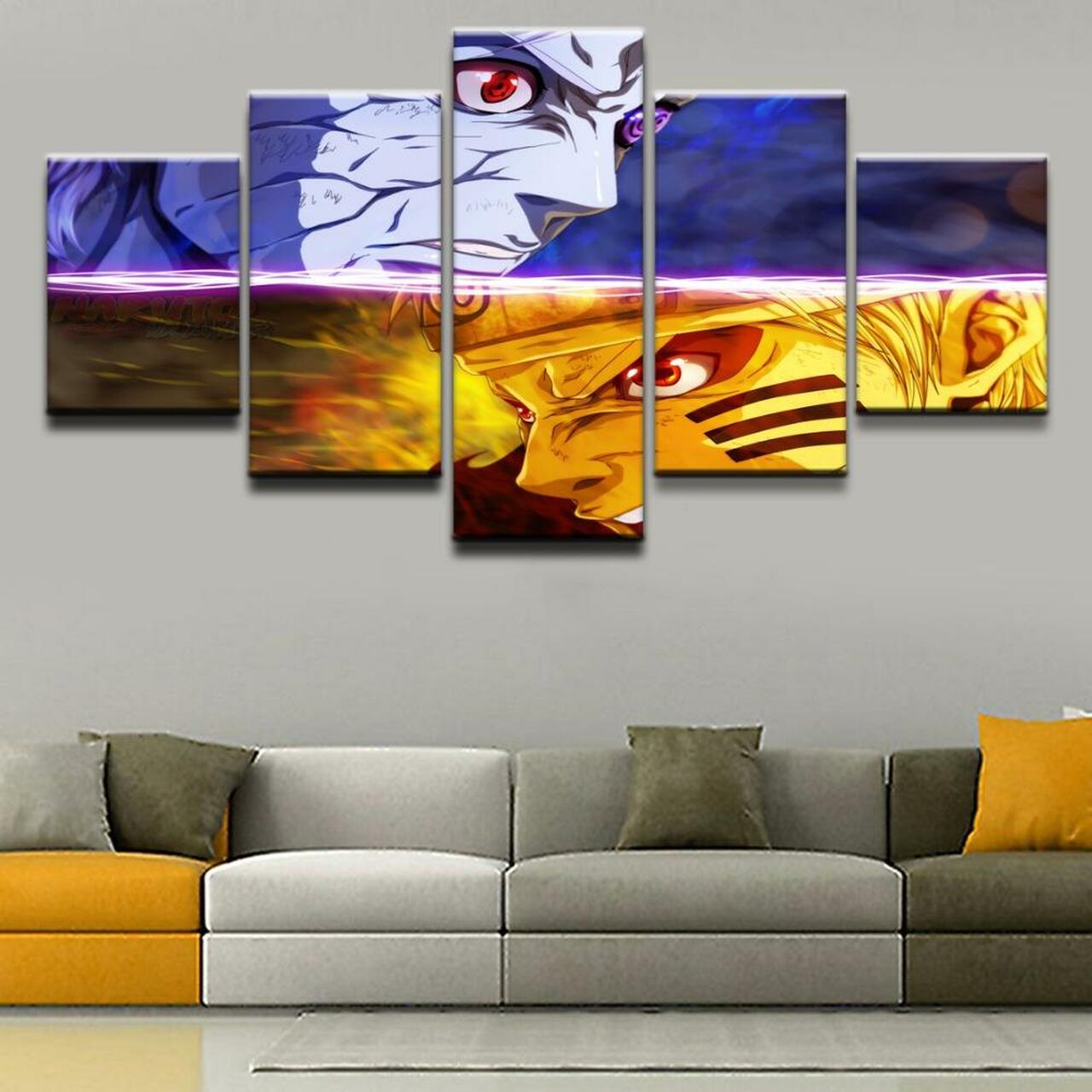 Naruto Uzumaki Rinnegan Sharingan Canvas Wall Art