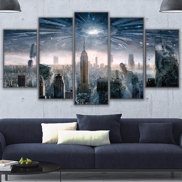 New York In A Movie Scene Canvas Wall Art