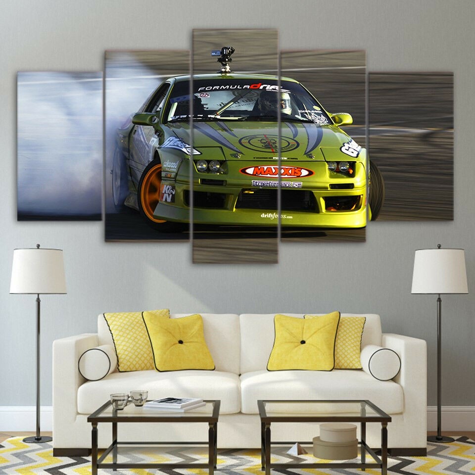 Nissan Formula Drift Japan Car Maxxis Tire Canvas Wall Art