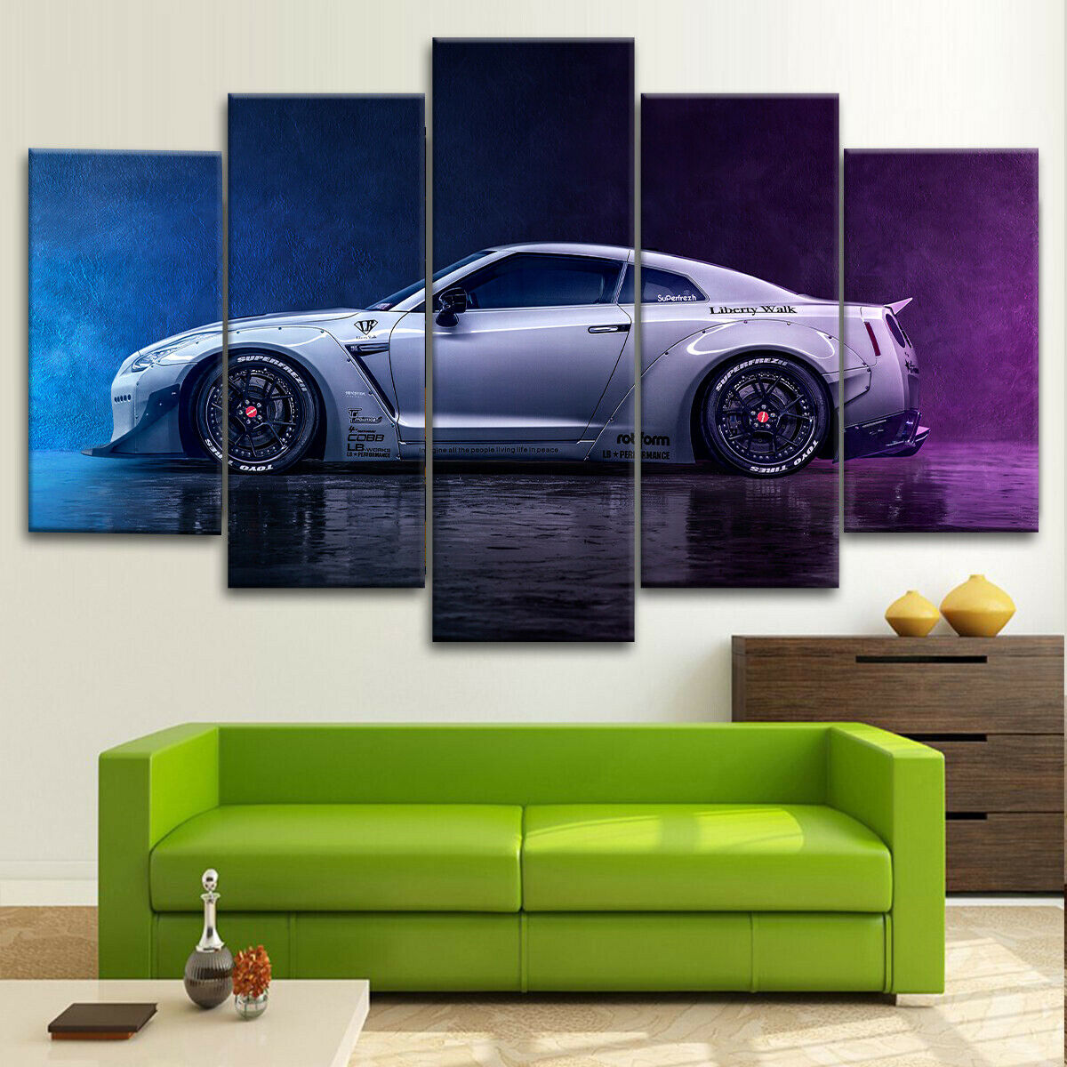 Nissan Skyline Gtr Super Sports Car Canvas Wall Art