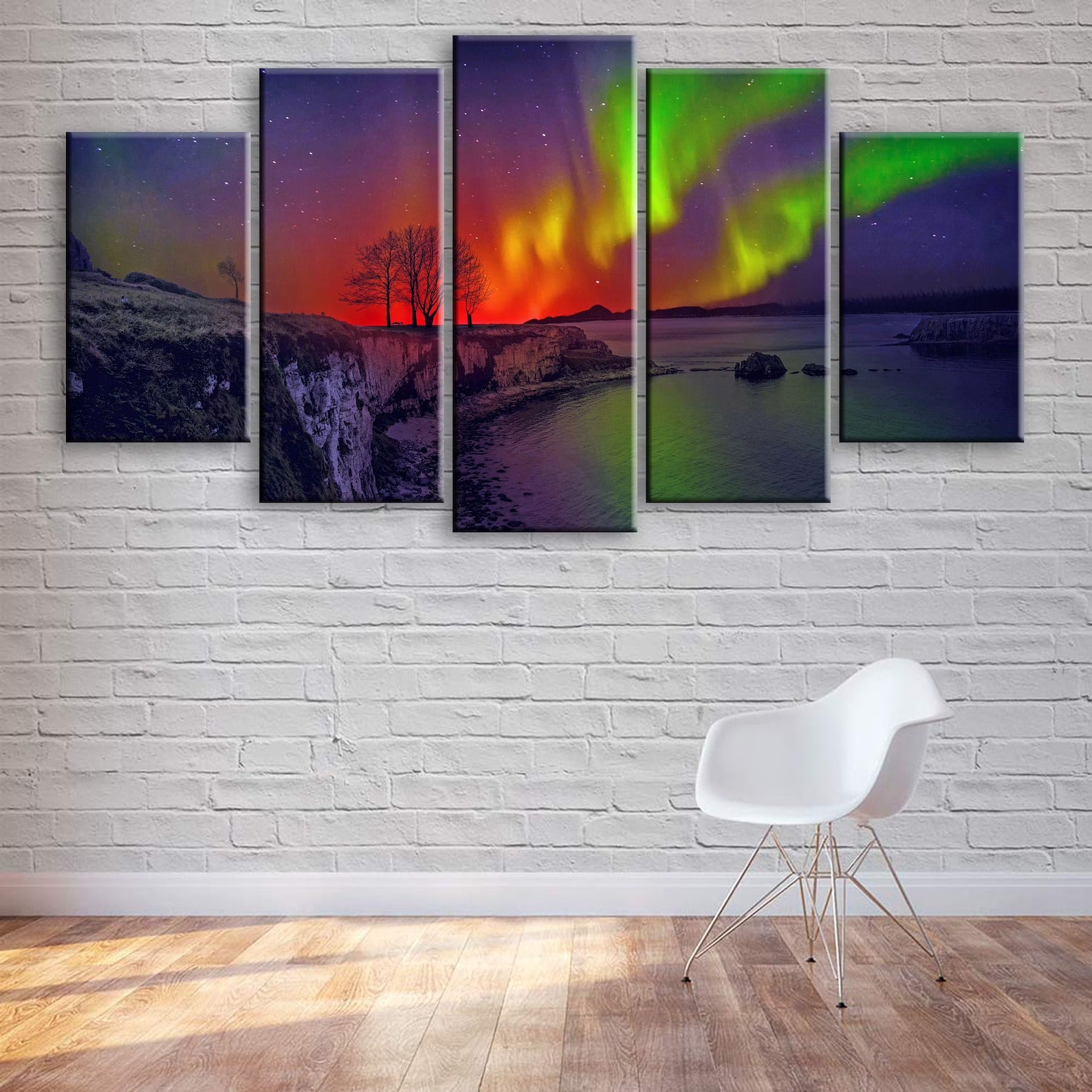 Northern Lights Aurora Borealis Canvas Wall Art