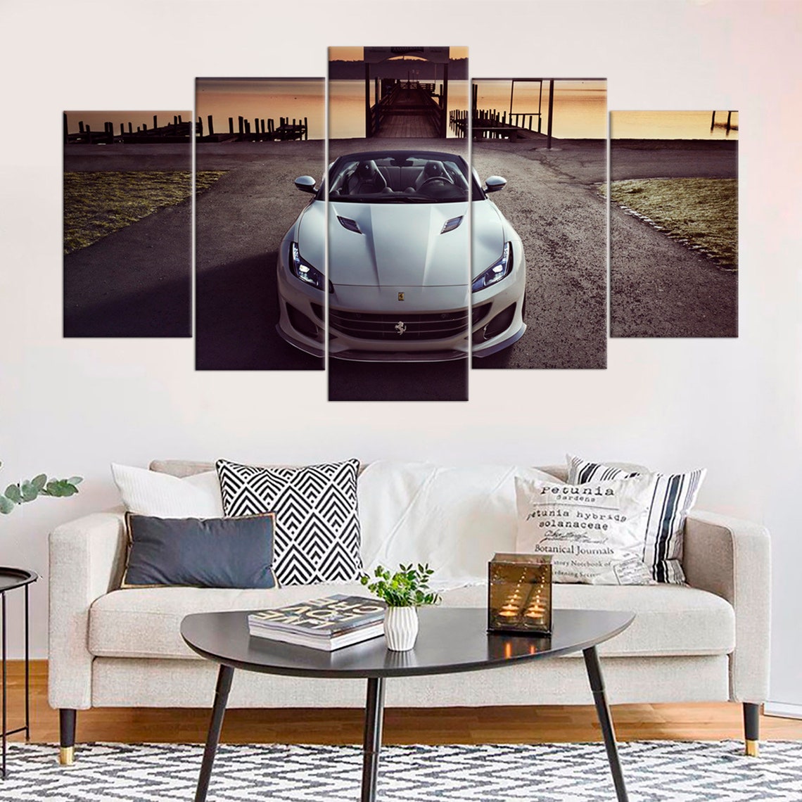 Novitec White Super Car Canvas Wall Art