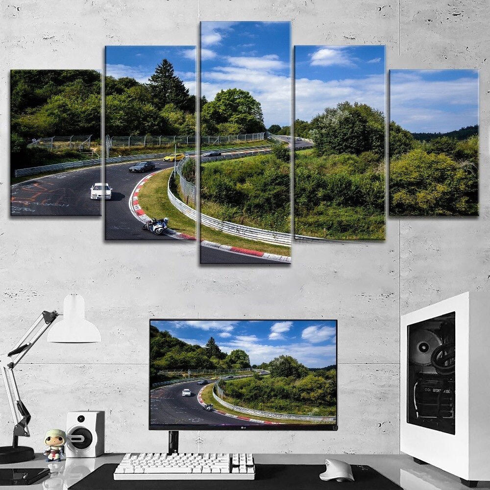 Nurburgring Rally Road Landscape-3 Canvas Wall Art