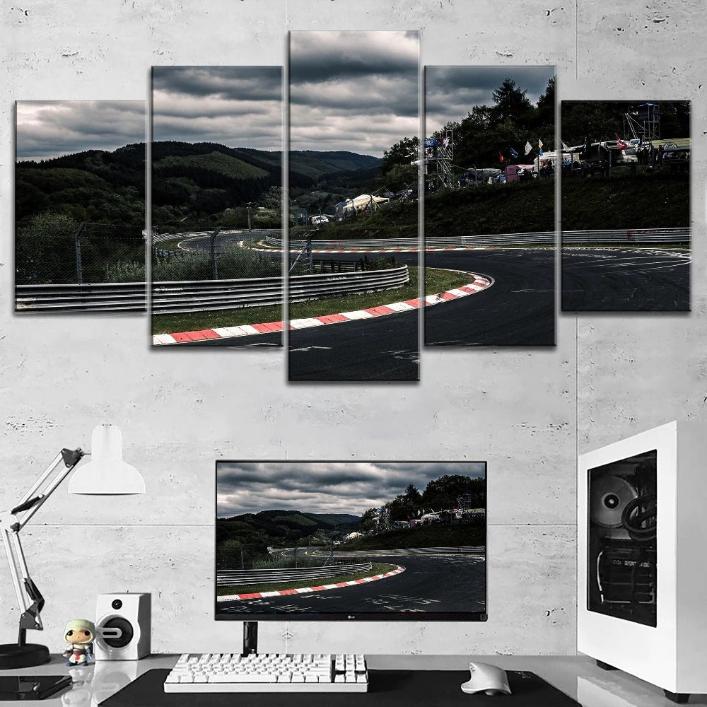 Nurburgring Rally Road Landscape-5 Canvas Wall Art