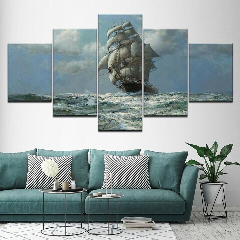Old Sailing Ship Canvas Wall Art