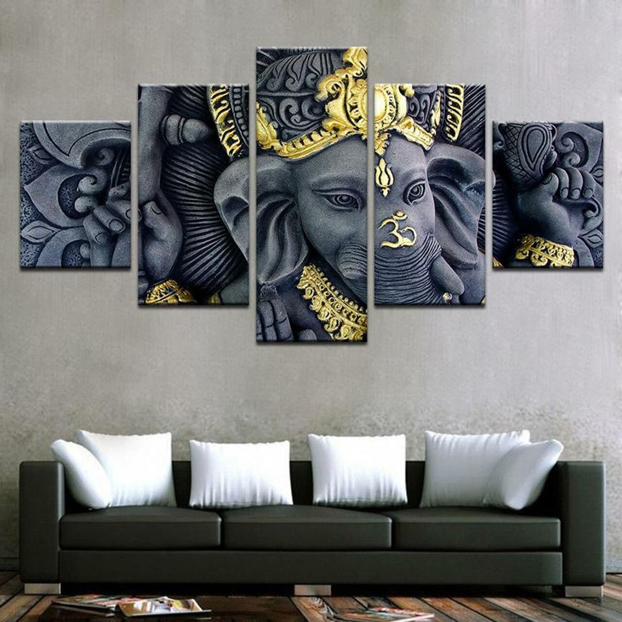 Om Ganesha Canvas Wall Art