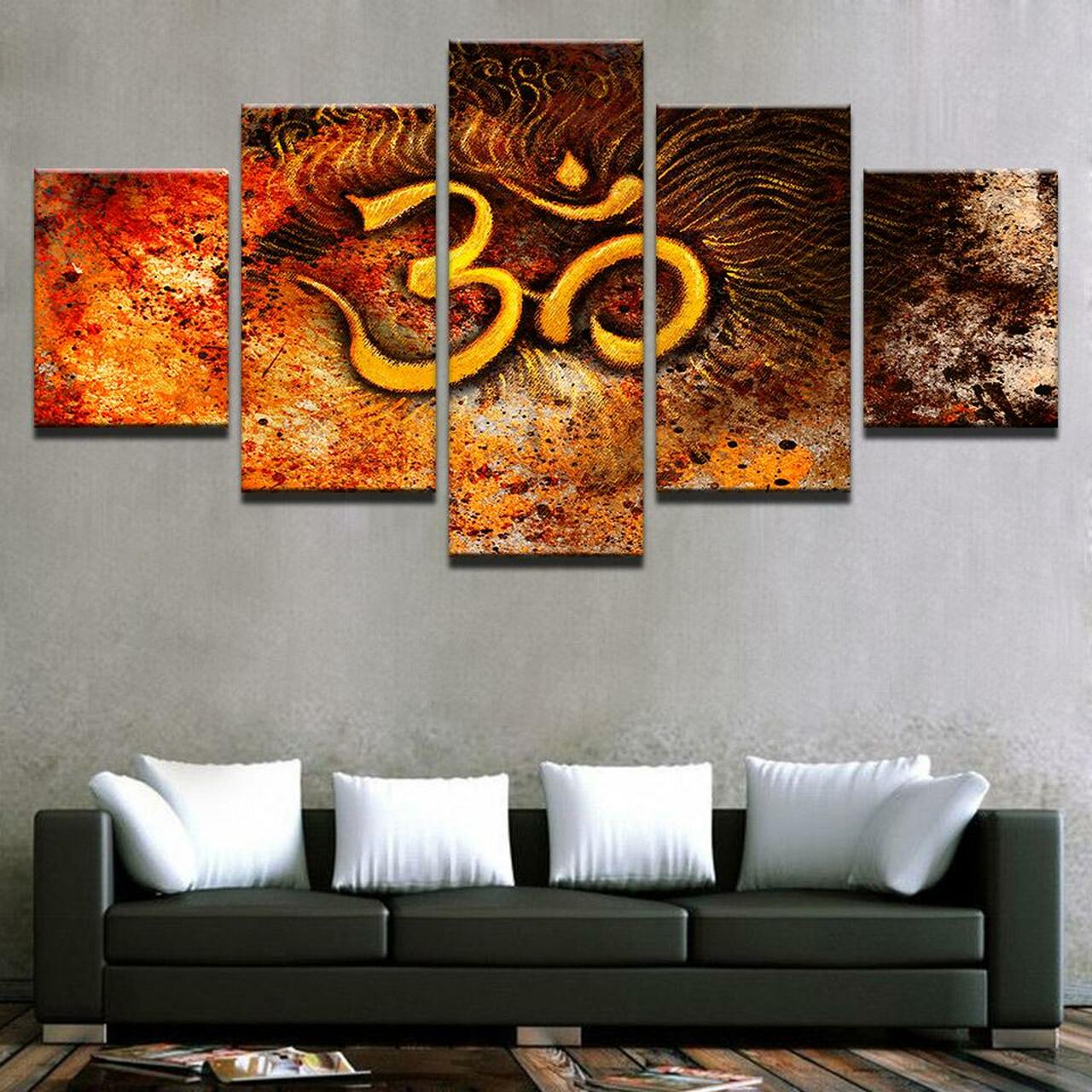 Om In The Earth Canvas Wall Art