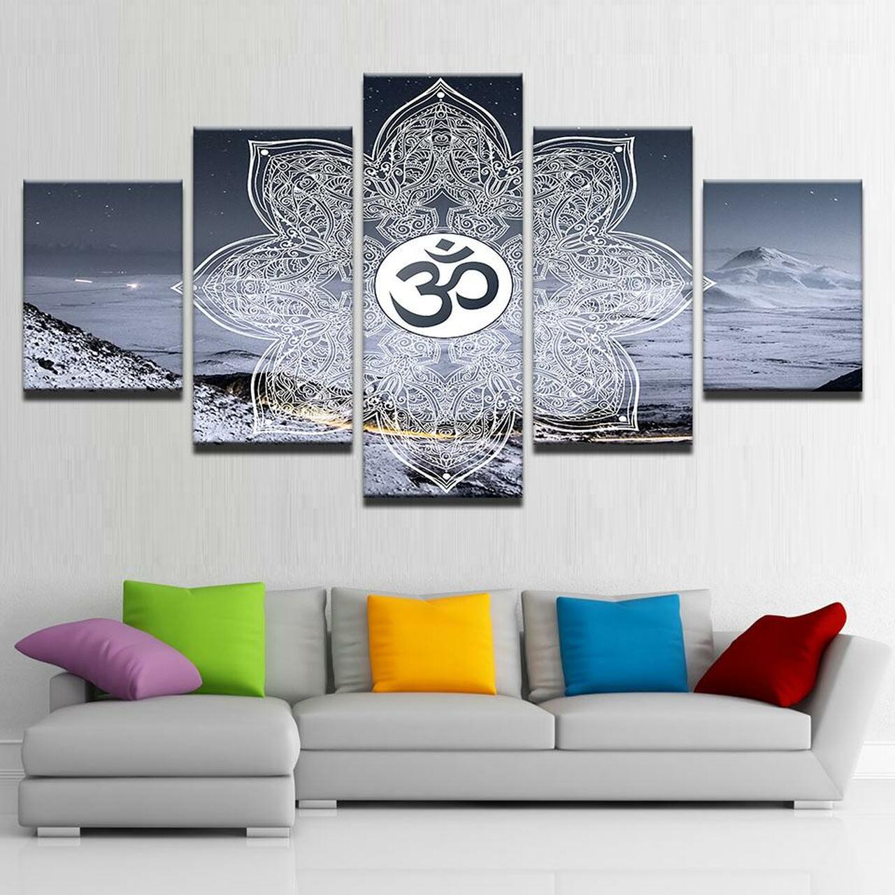 Om In The Sky Canvas Wall Art