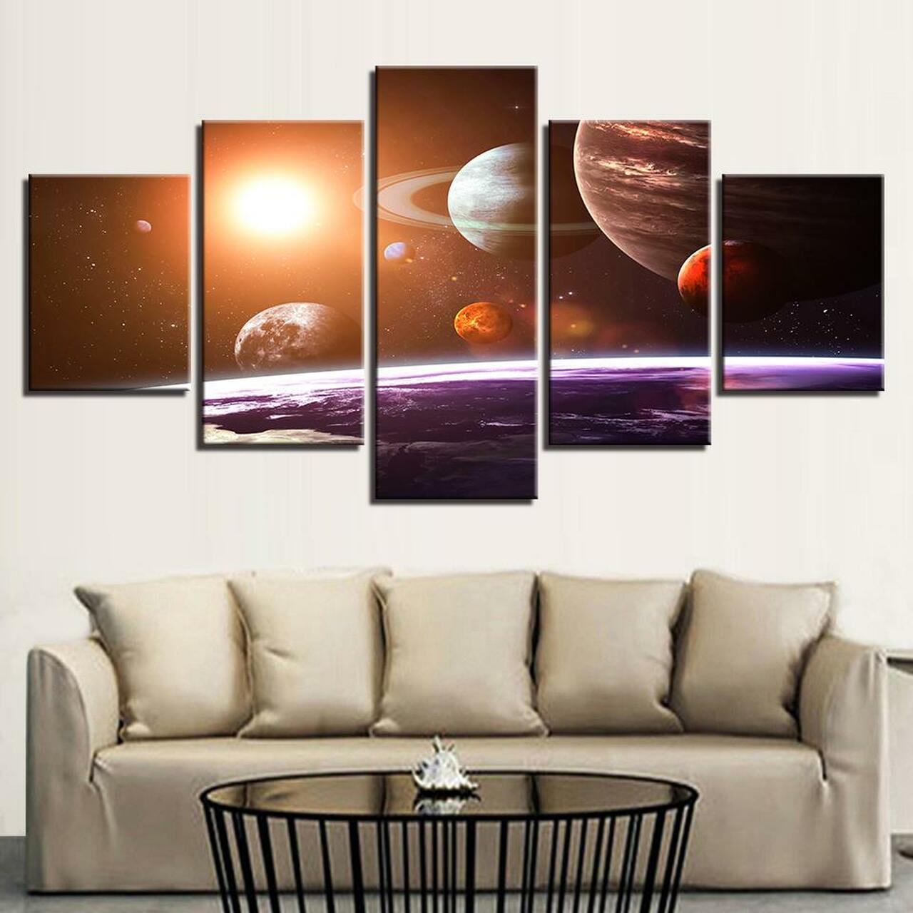 Orbiting Planets Canvas Wall Art