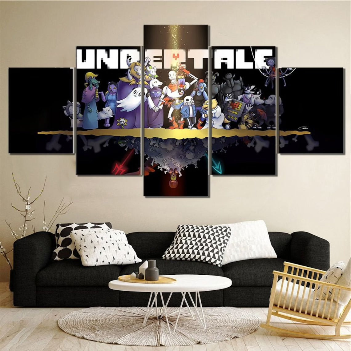 Papyrus Undertale Chara Video Game Canvas Wall Art