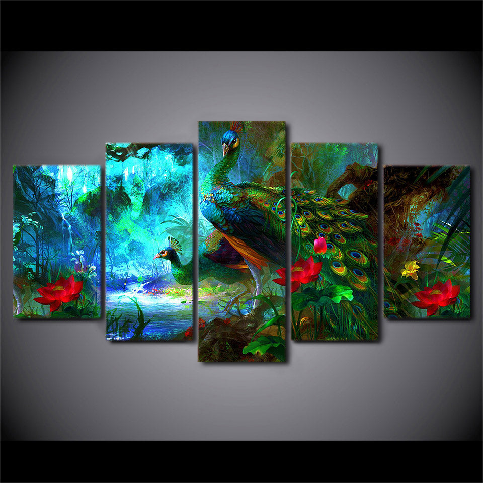 Peacock Canvas Wall Art