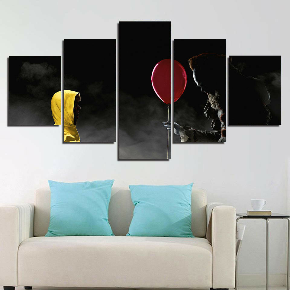 Pennywise Clown It Horror Scary Canvas Wall Art