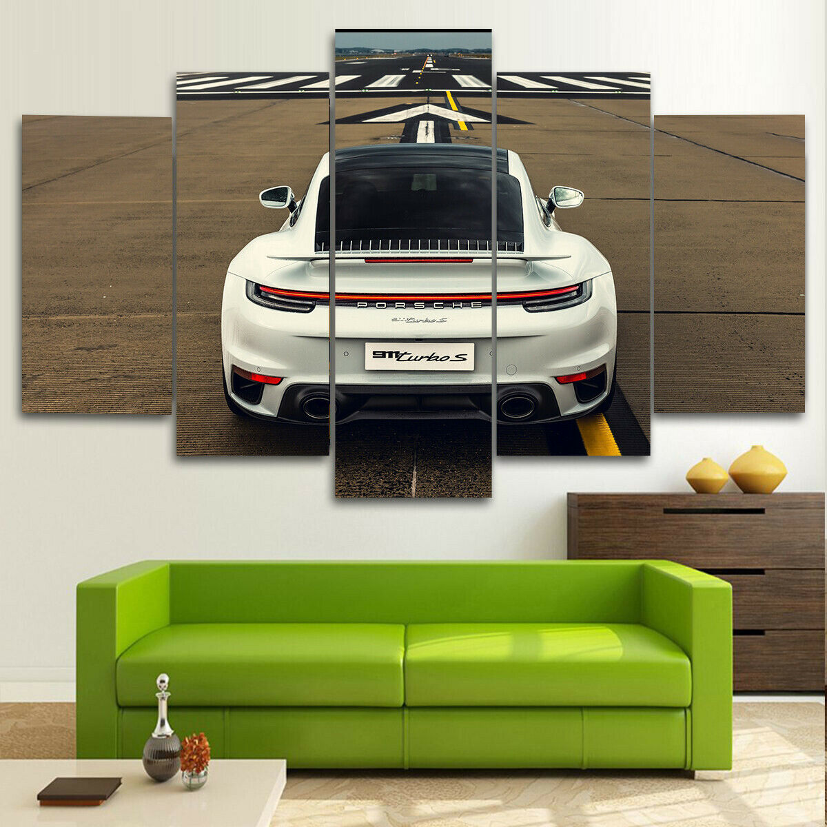 Porsche 911 White Gt Luxury Sports Car Canvas Wall Art