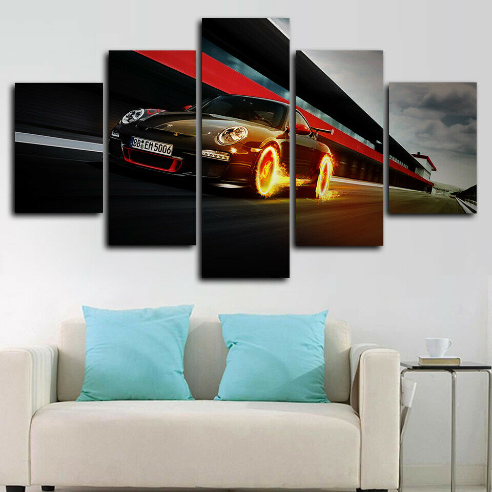 Porsche Gt3 Rs Sports Car Canvas Wall Art