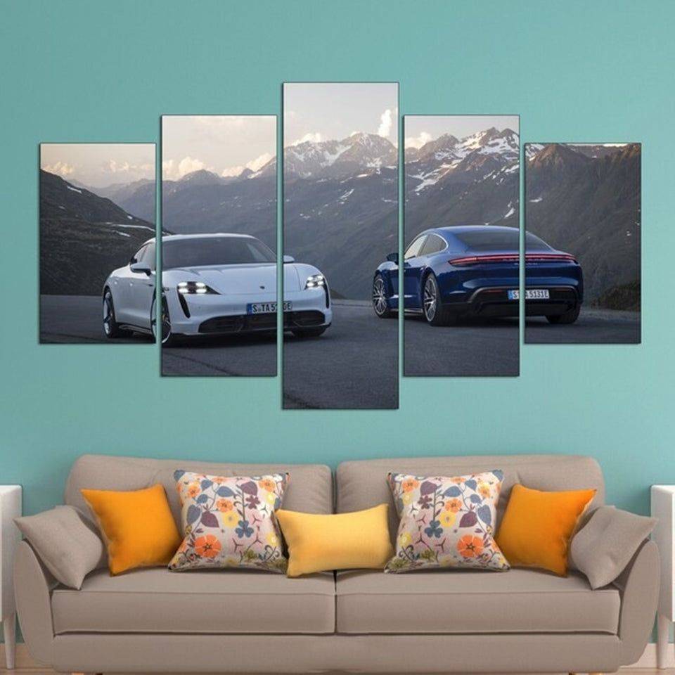 Porsche Taycan Supercar Canvas Wall Art Porsche Taycan Supercar Canvas Wall Art