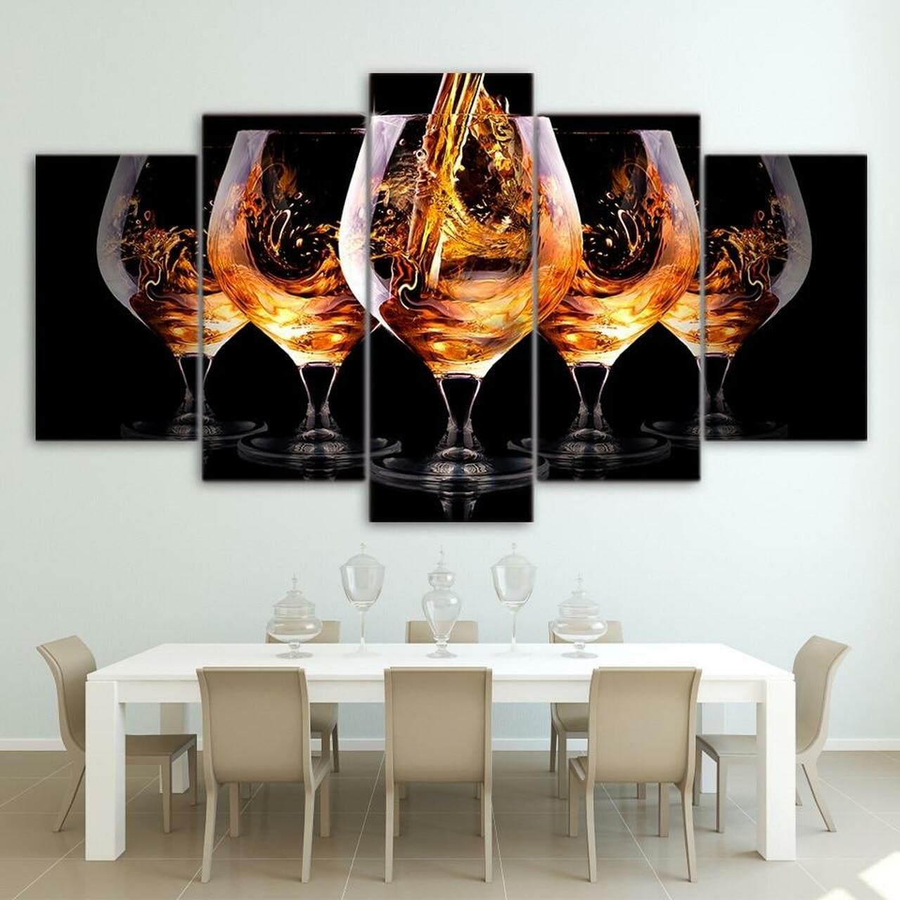 Pouring Wine Canvas Wall Art