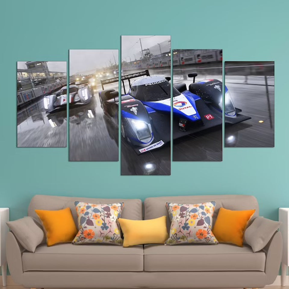 Racing Car Canvas Wall Art