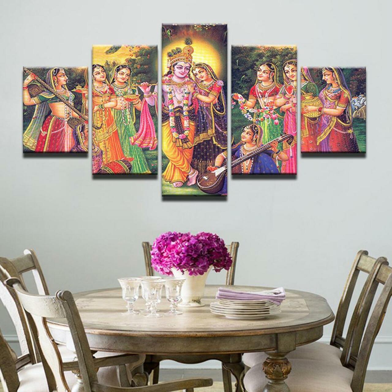 Radhe Krishna Leela Canvas Wall Art