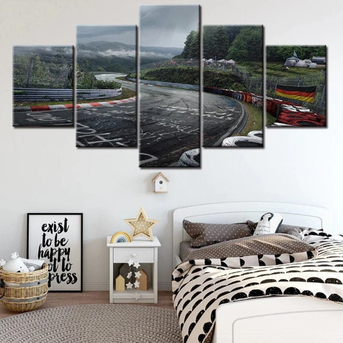 Rally Car Race Track Germany Canvas Wall Art