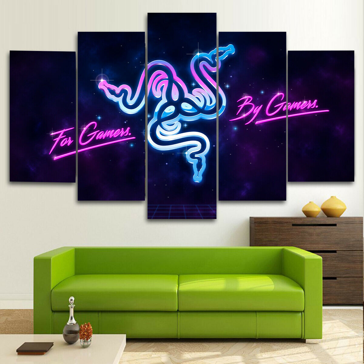 Razer Logo Gamer Canvas Wall Art