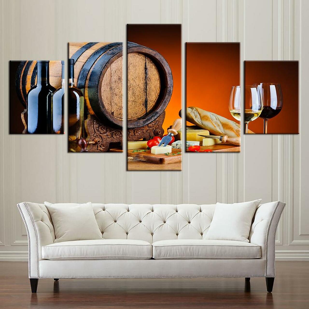 Red And White Wine Canvas Wall Art